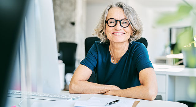 Mature lady at the office