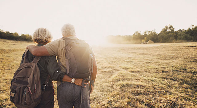 Couple walking together