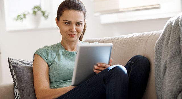 Lady using a tablet